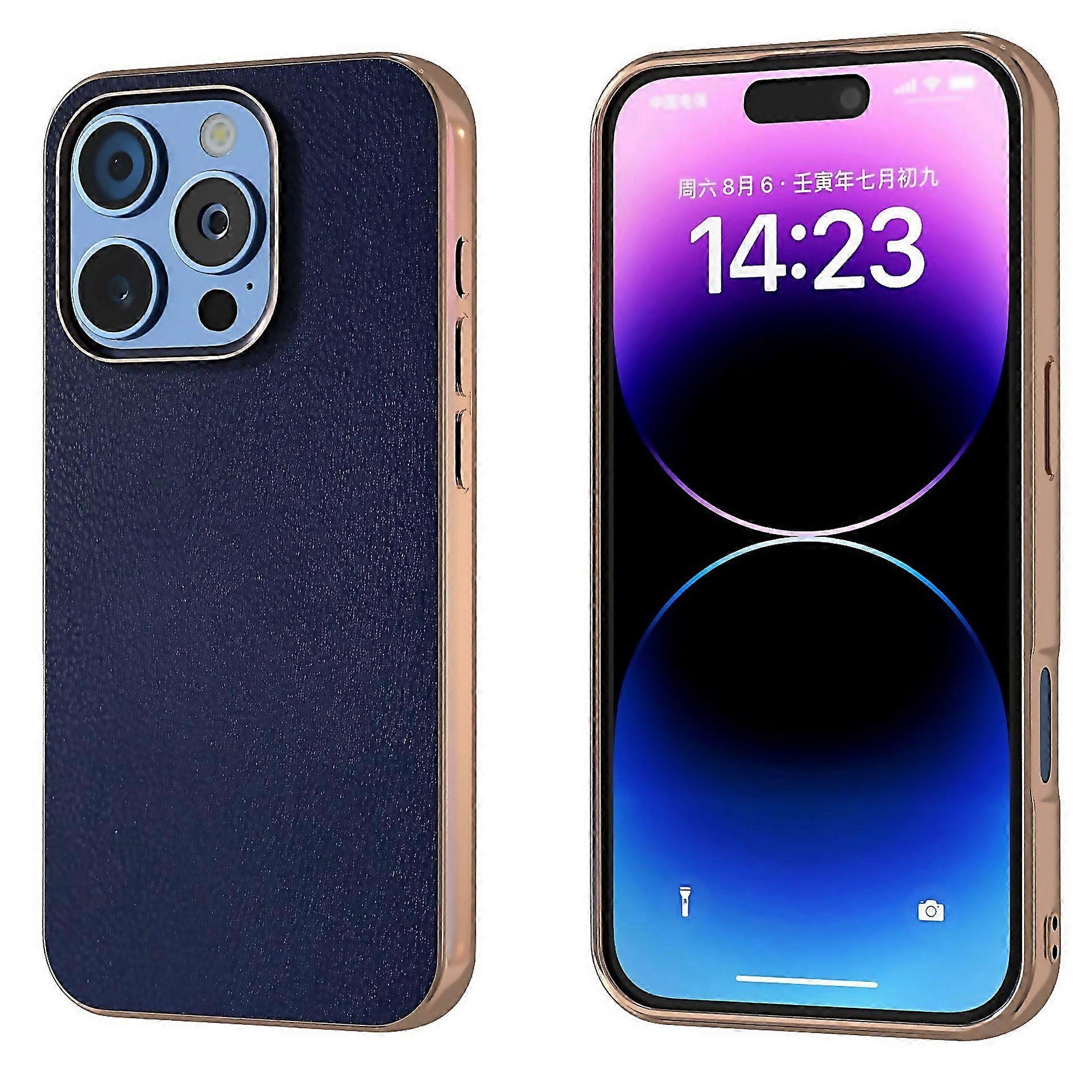 For Pu Leather Electroplating Frame Full Coverage Phone Crafted With Attention To Detail