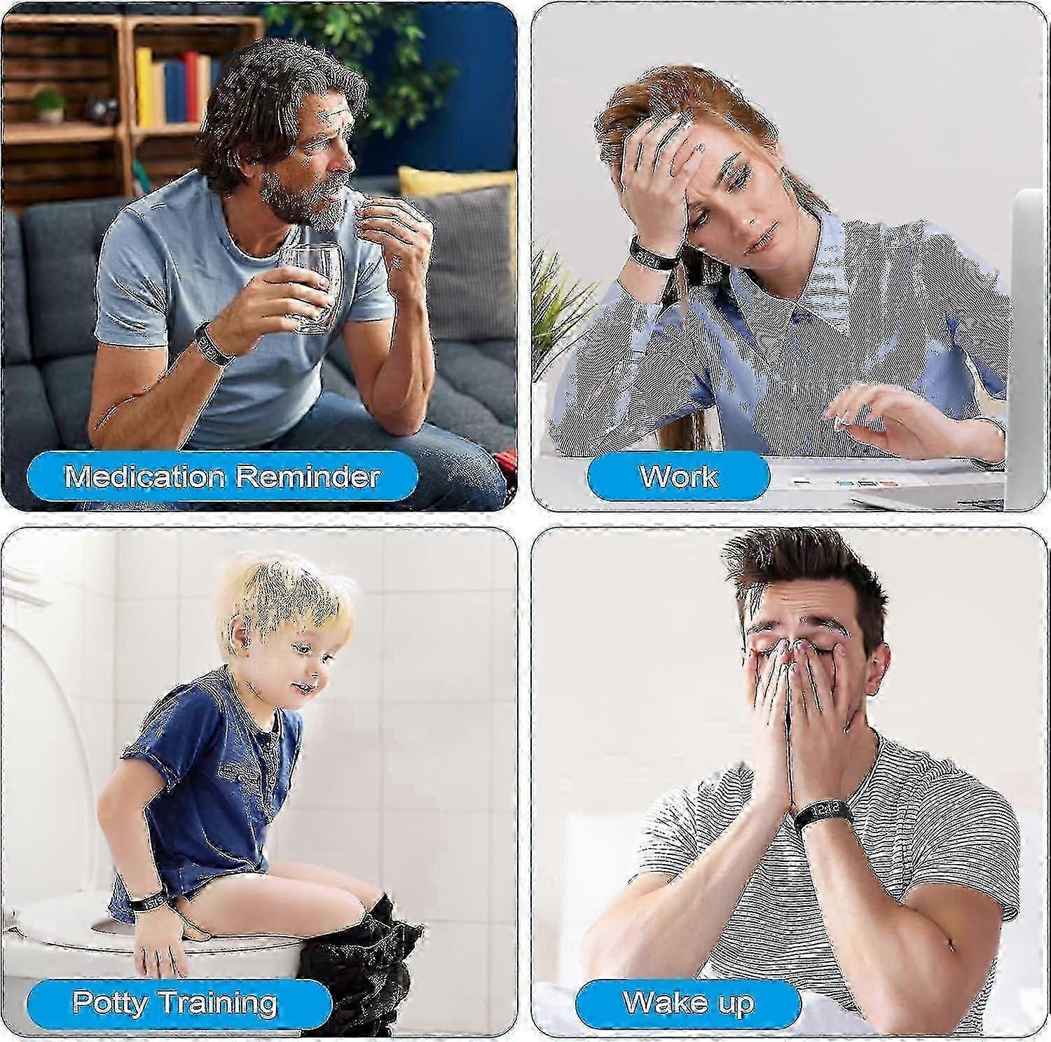 Shockproof Vibration Watch with Silent Alarm for Workouts