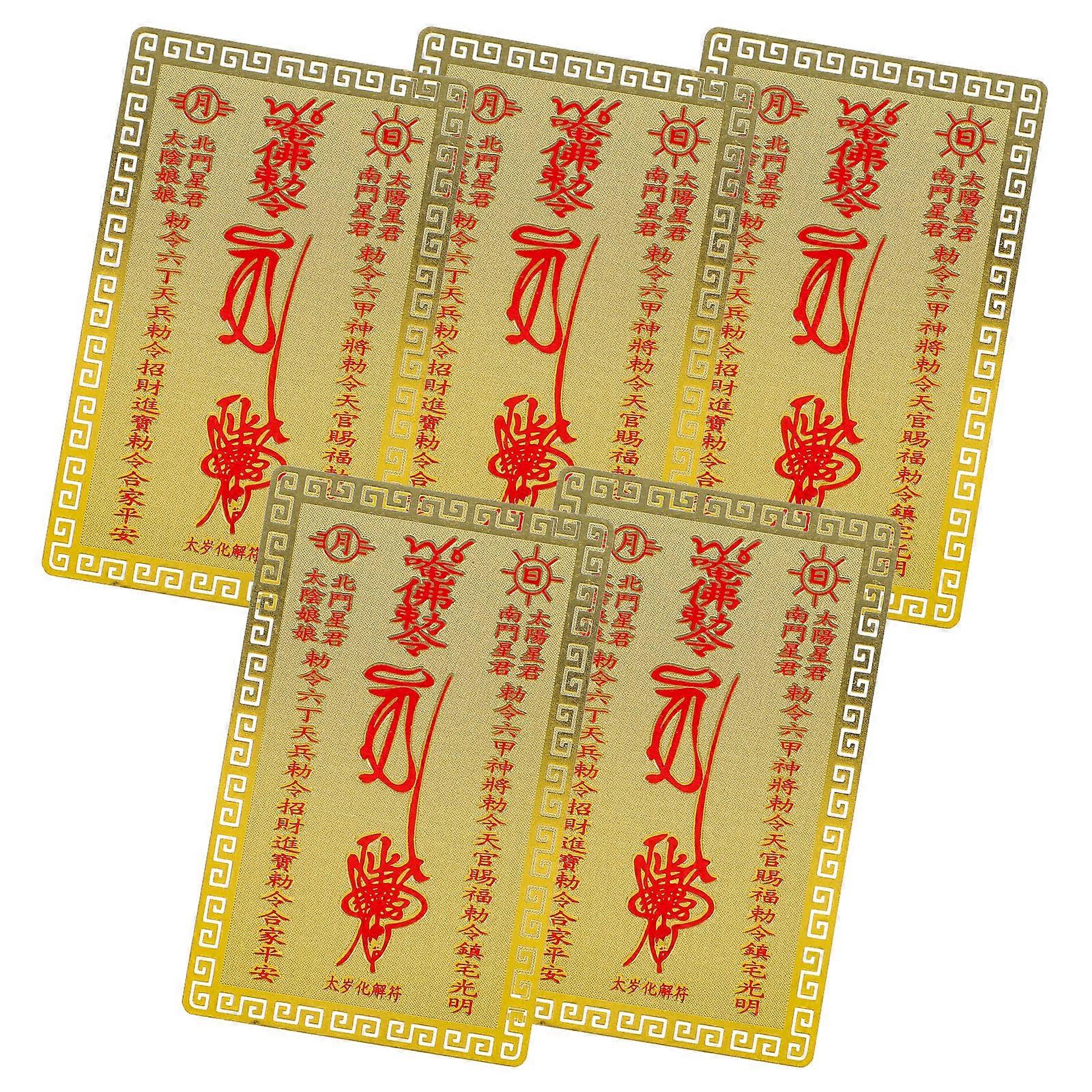 Chinese Amulet Card Copper Material for Protection 20 Pieces Assorted
