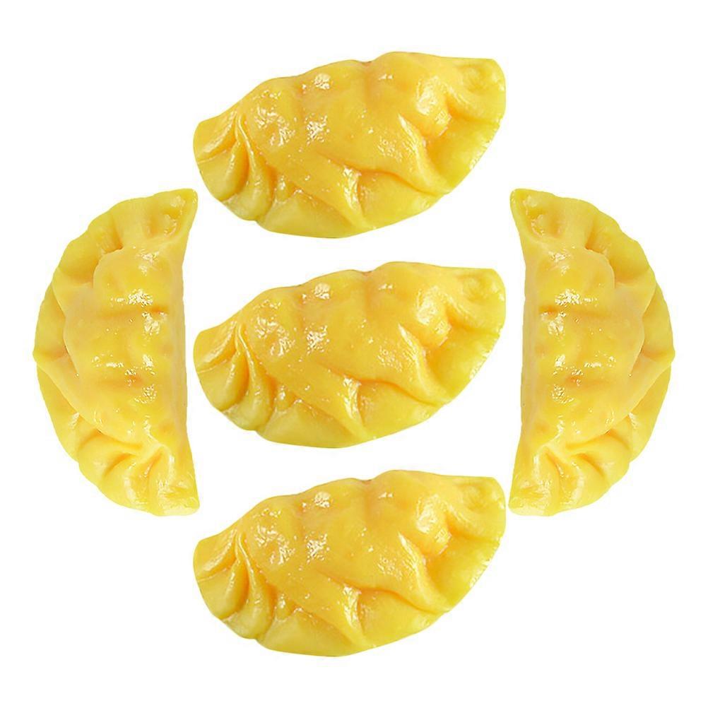 Fake Egg Dumpling Model Made from PVC for Decor 5Pcs Realistic Food Models