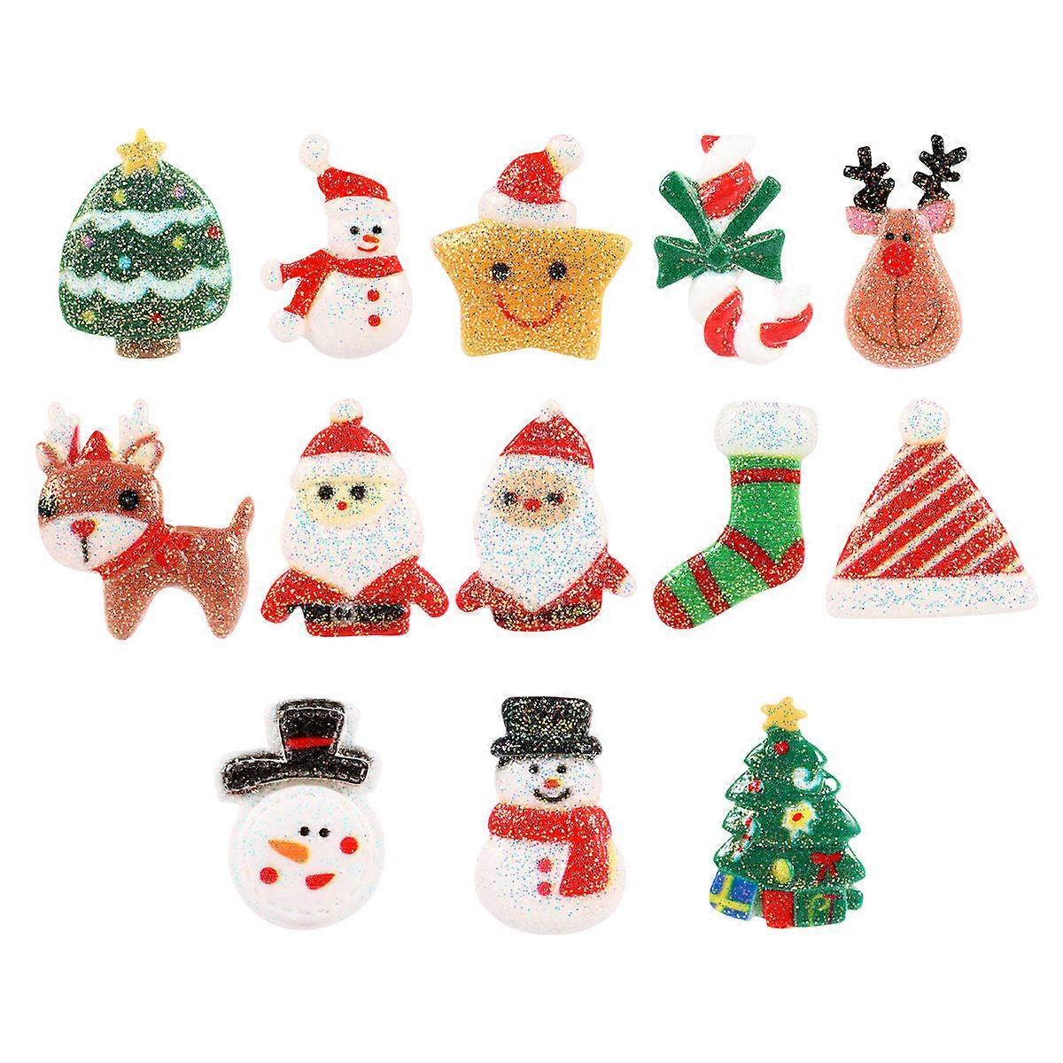Mini Ornaments For Crafts 50Pcs Small And Resin Decoration Accessories For Christmas Decorations And DIY Gifts