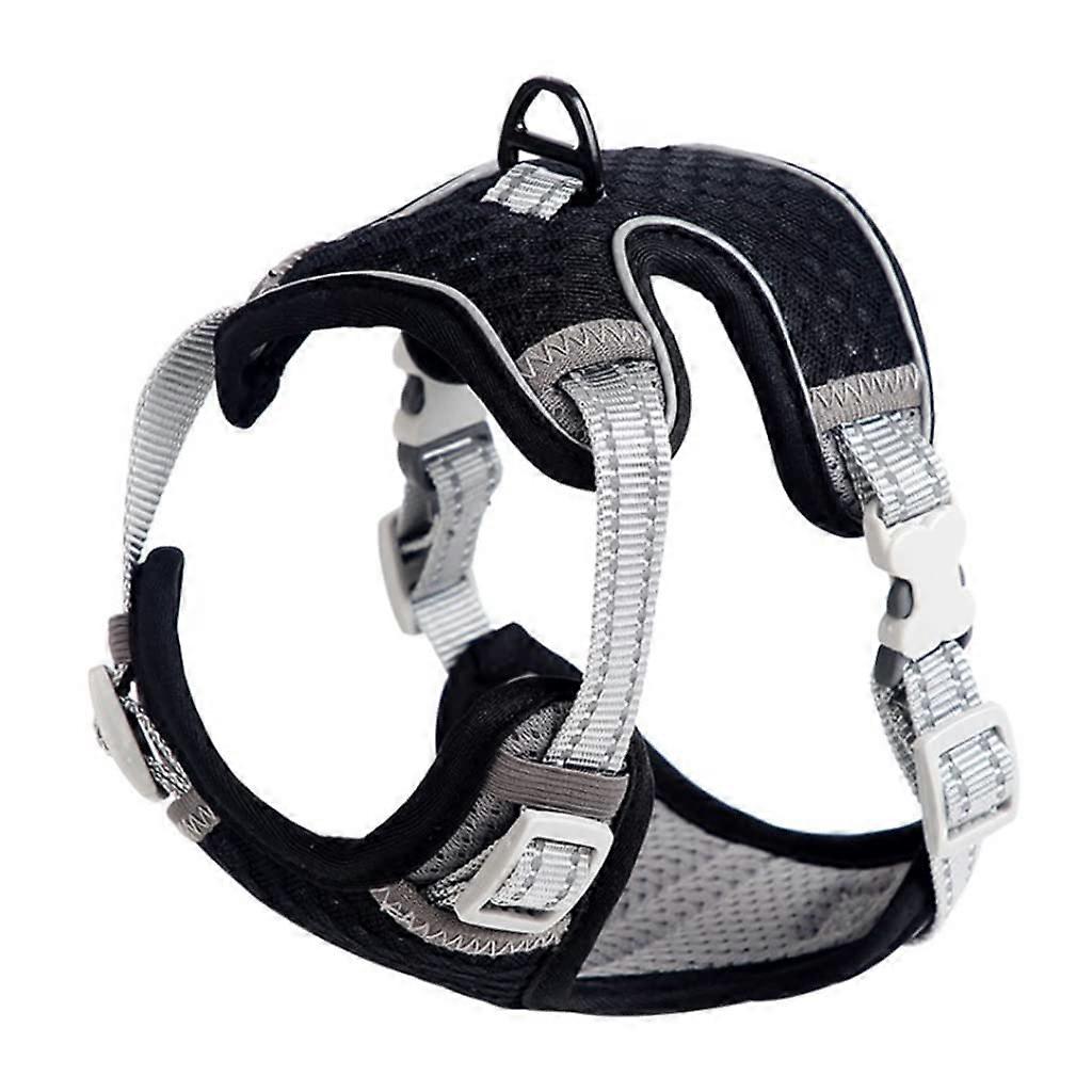Adjustable Cat Harness And Leash Set With Reflective Strips Mesh  Density Nylon Webbing Dura Leashes For Walking