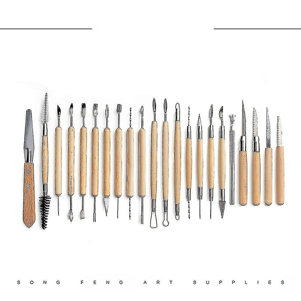 مجموعة أدوات الفخار ، طين البوليمر الخزفي ، طقم النحت ، النمذجة ، الفخار ، طين النحت مع حقيبة تخزين