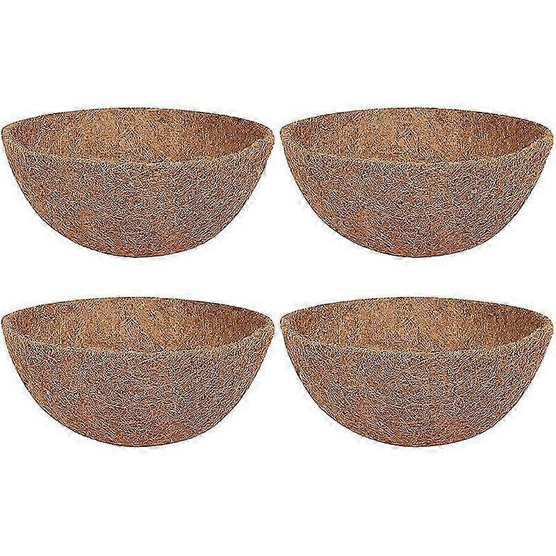 4 Pcs Coconut Hanging Basket Liners 10 Inch, Sturdy Round Liners for PlantersPerfect Replacement , 1