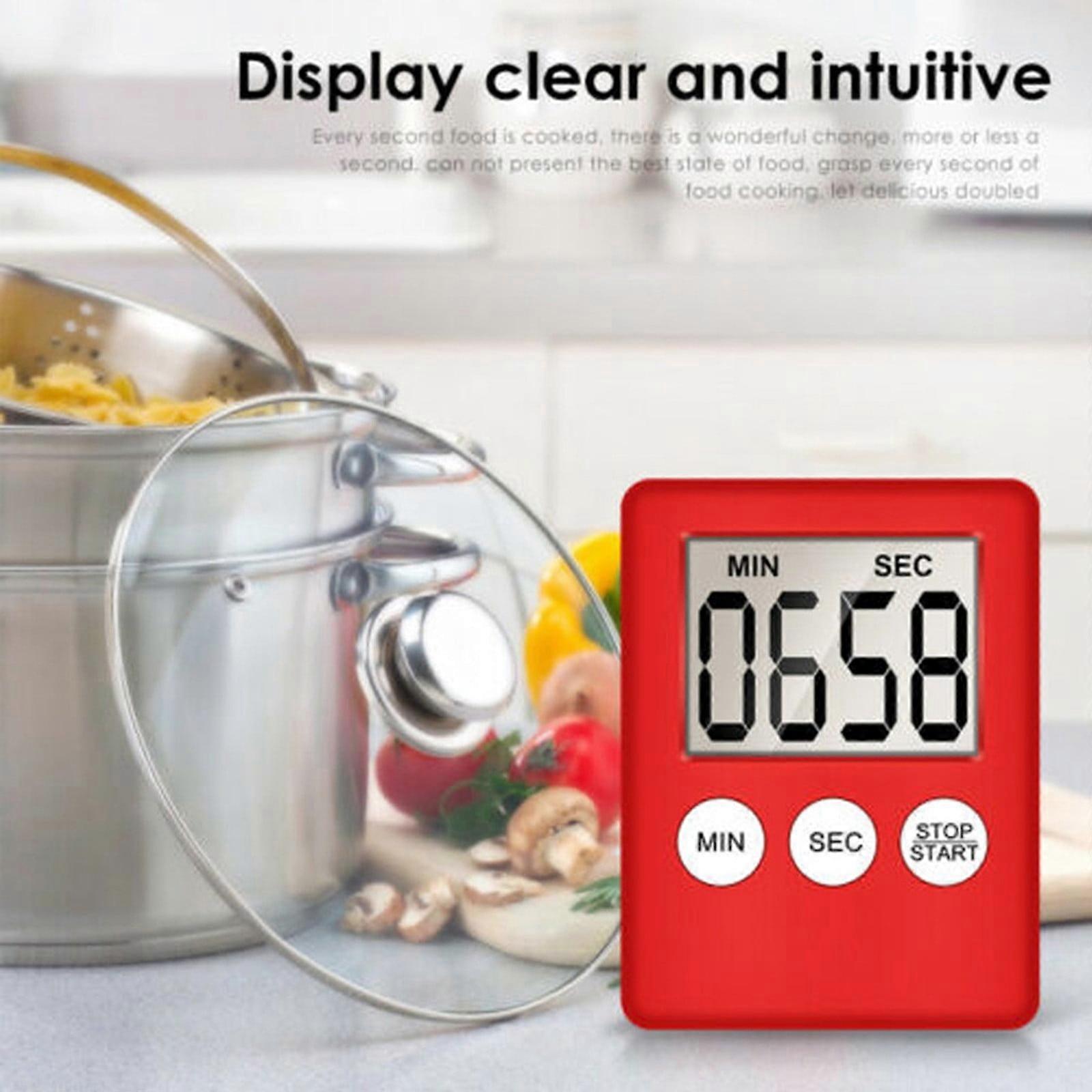 Alarm Clock Large Digital LCD Kitchen Cooking Timer Count-Down Up Clock Alarm