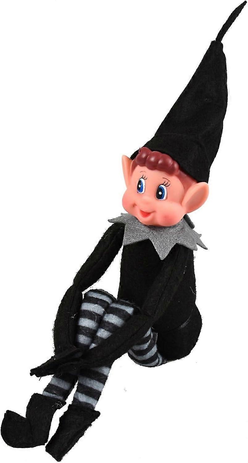 Alver som oppfører seg dårlig 15 tommer lang langbeint svart voksen alv med myk kropp