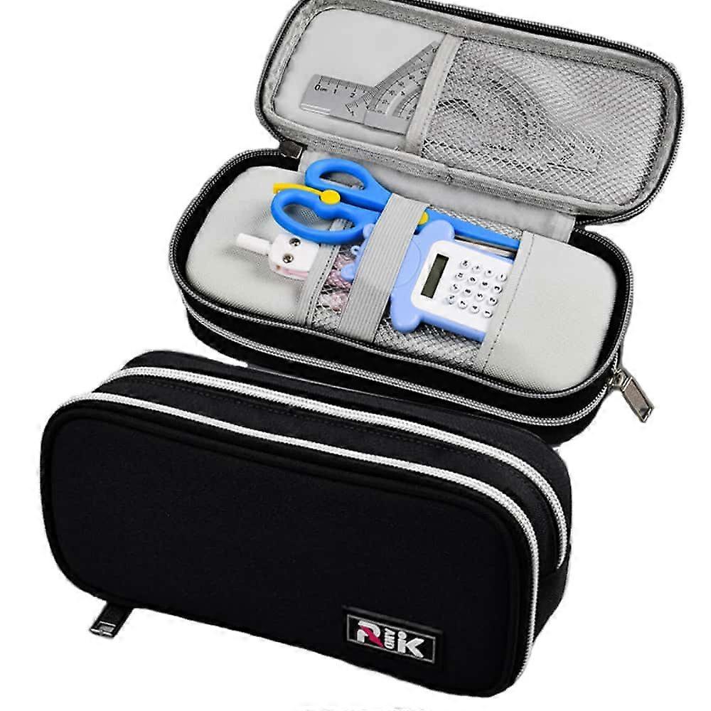 OliviaLiving Large Capacity Colored Canvas Storage Pouch Marker Pen Pencil Case Simple Stationery Bag Holder For Middle High School Office College