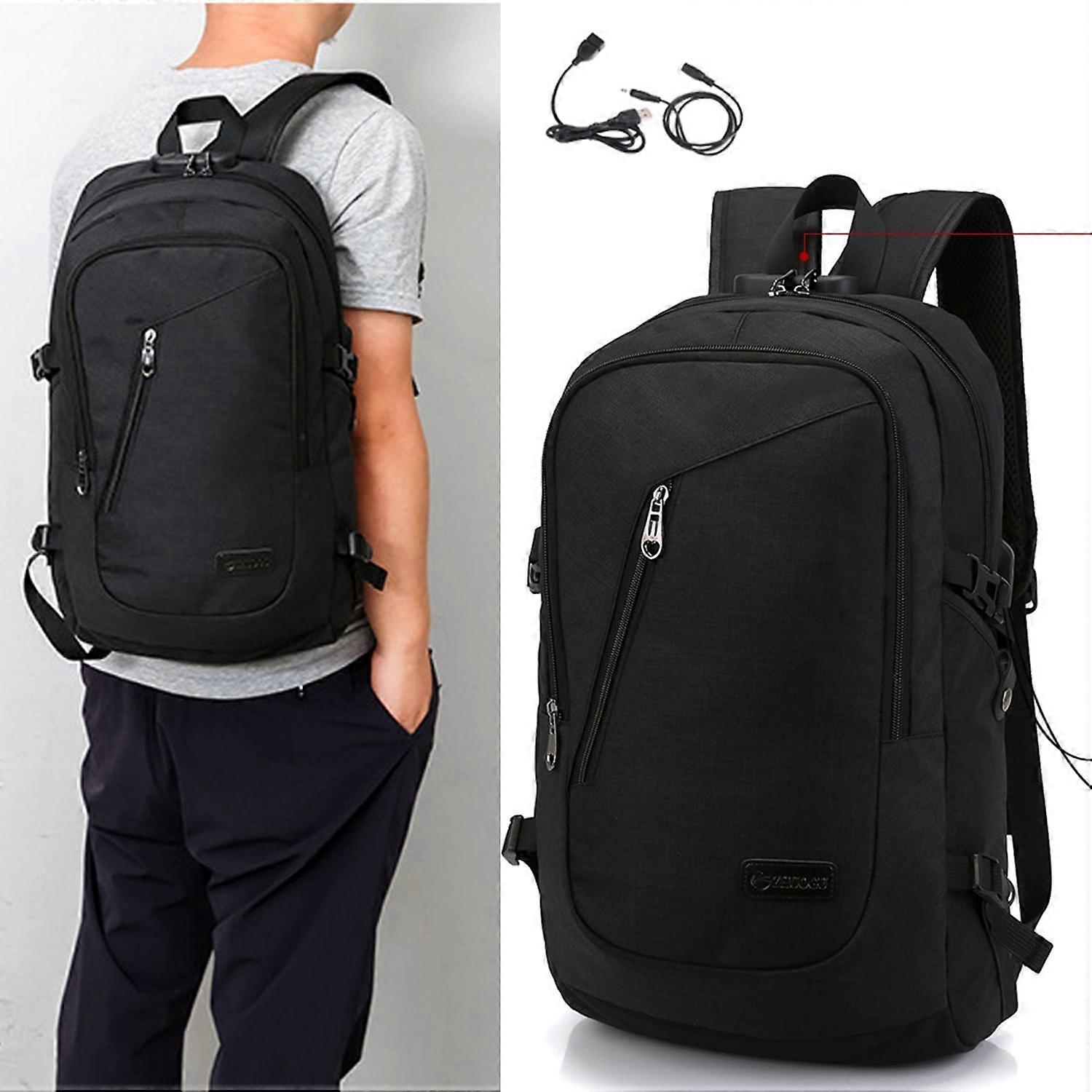 Men's Casual Usb Travel Computer Backpack