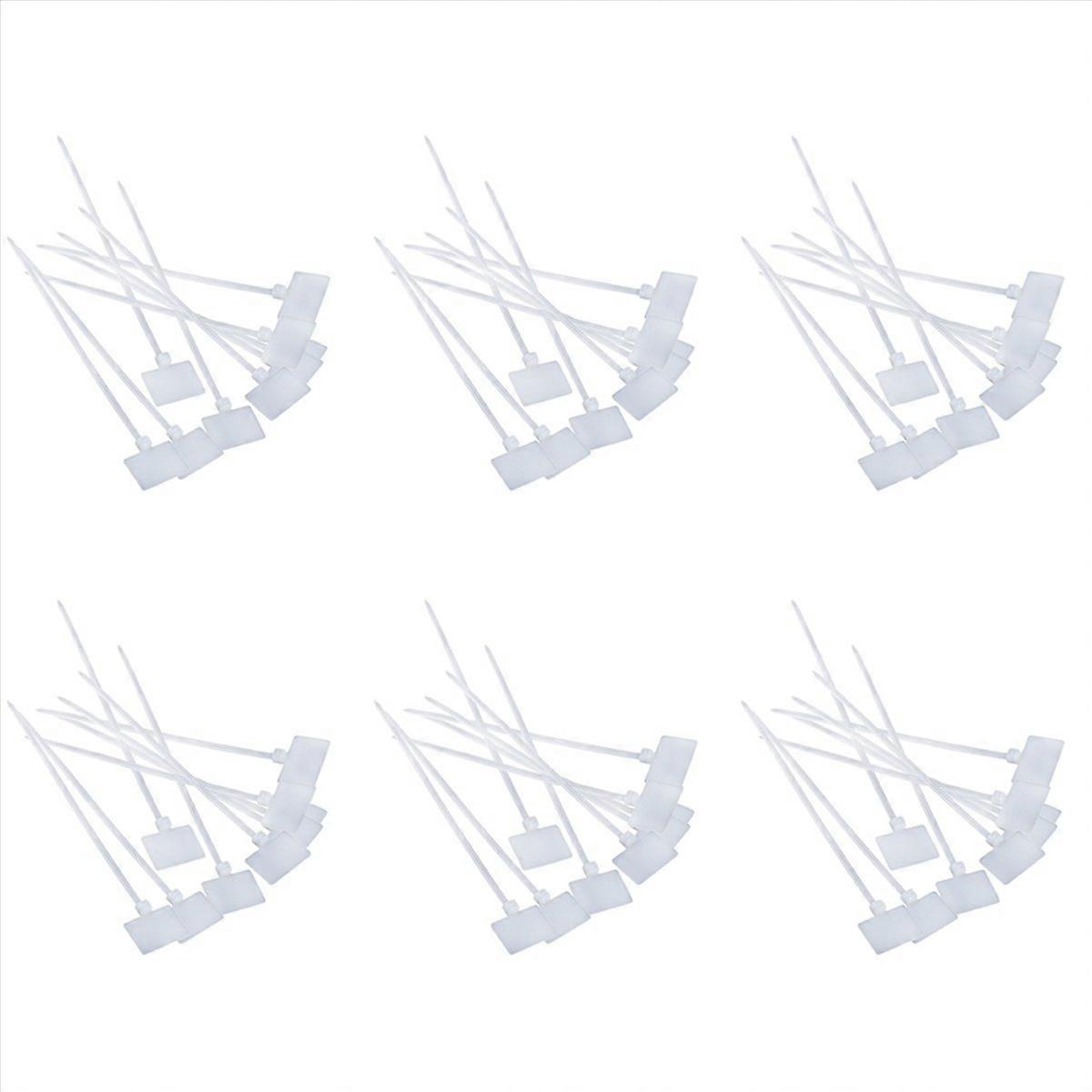 50Pcs Nylon Cable Tie Label Network Zipper Trim Wrap Ring Line Label