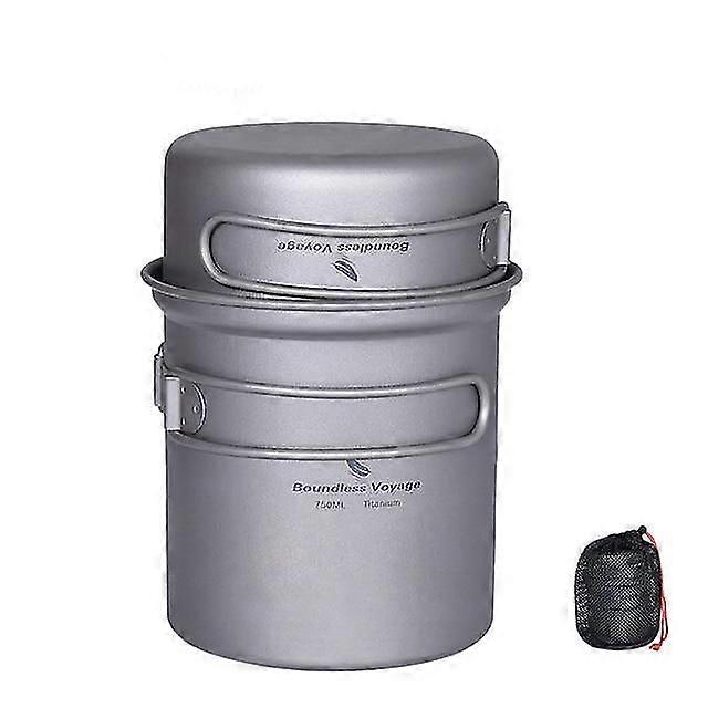Outdoor Camping Titanium Pot Tableware Is Lightweight And Foldable