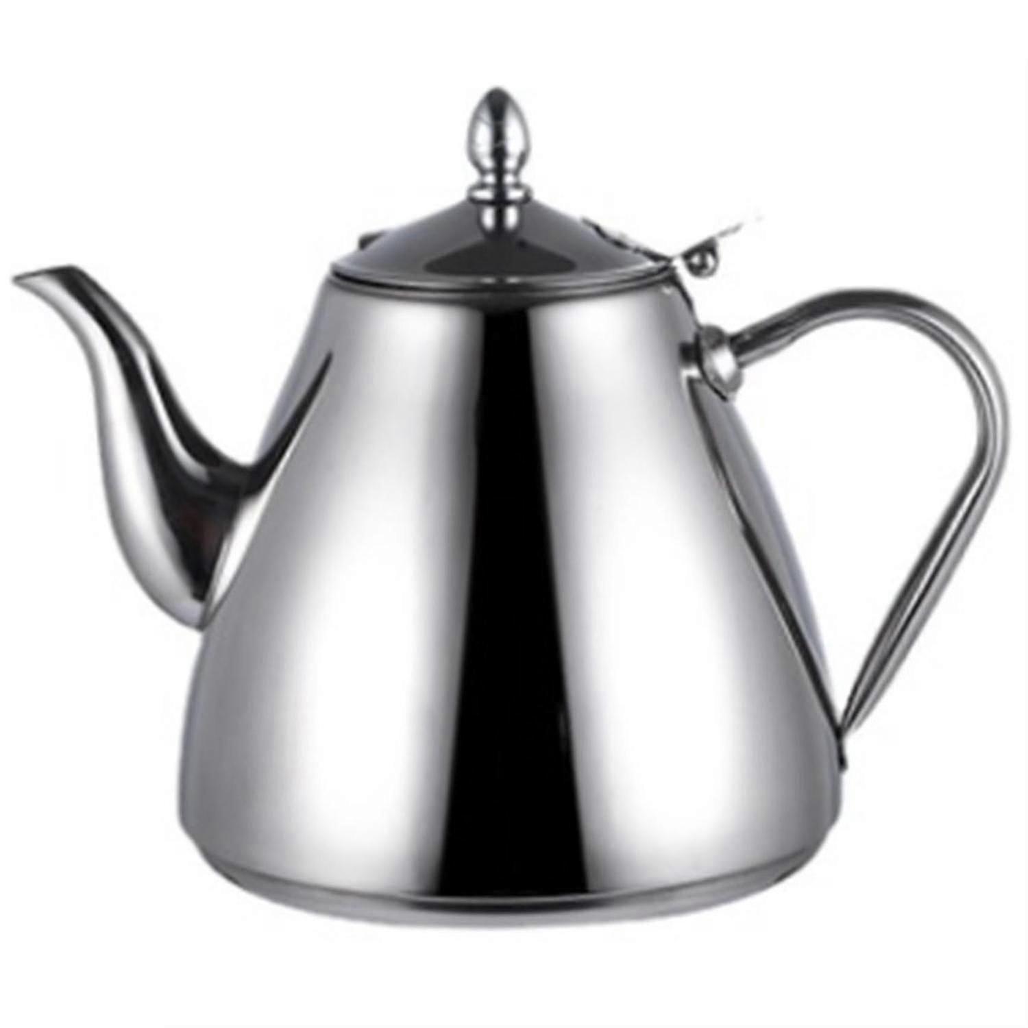2000ml Kettle Stainless Steel Teapot Compatible With Stove Top Induction Cooker