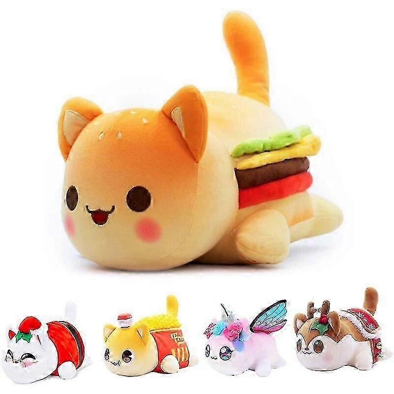 Nové Meows Aphmau Plyšová bábika meow Hračka Koks Hranolky Hamburgery Chlieb Jednorožec Soby Jedlo Mačka Plushie Vankúš Darčeky