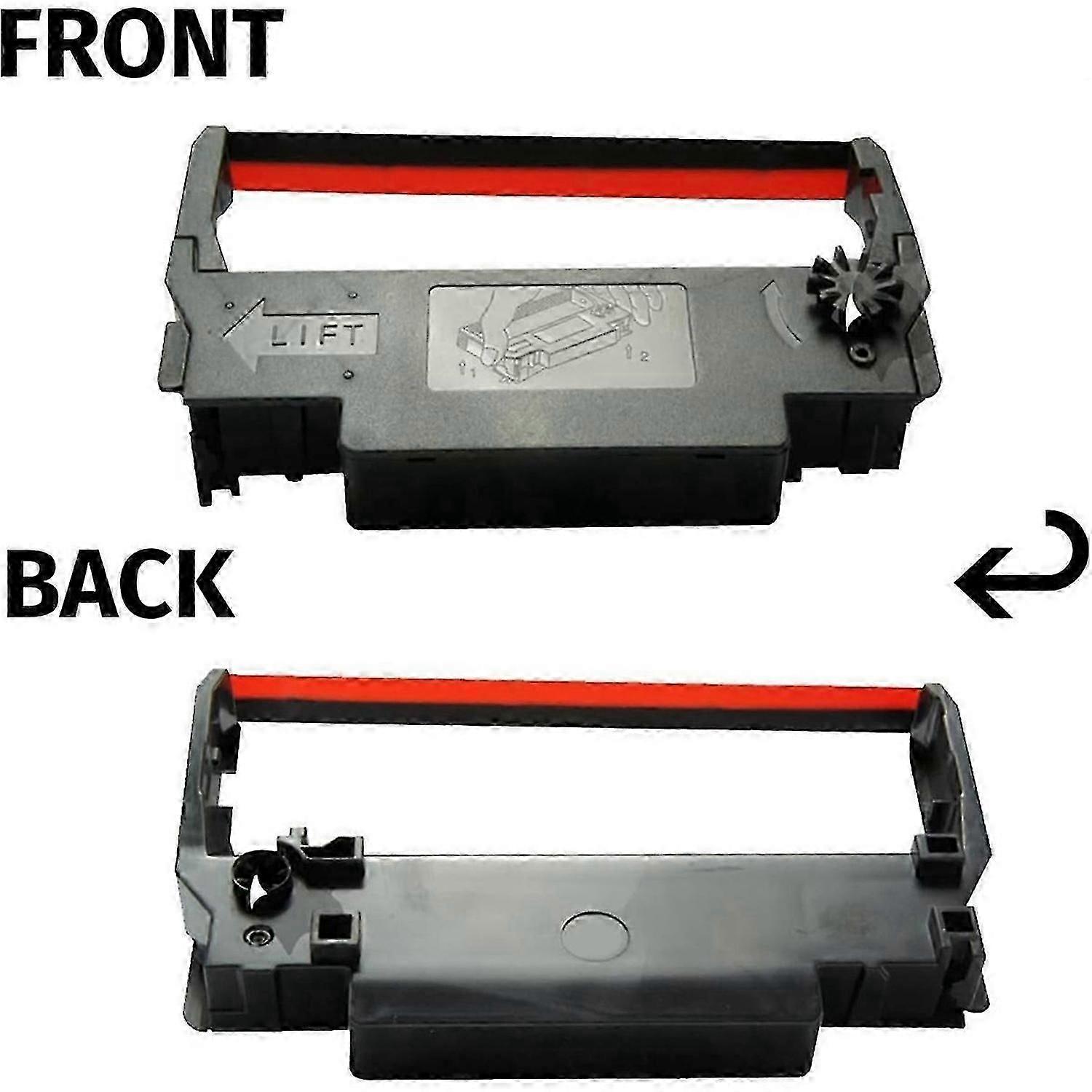 12Pcs Black and Red Printers Ribbon for Epson ERC38 ERC30 ERC34 TM-U220A/220B/220D/300/375 Printer f