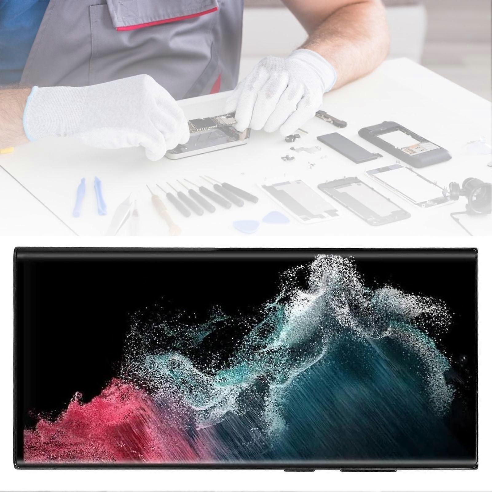 Phone LCD Screen Replacement Organic Light Emitting Diode Touch Digitizer Display Screen Assembly for Galaxy S22 Ultra Electric Light Color 