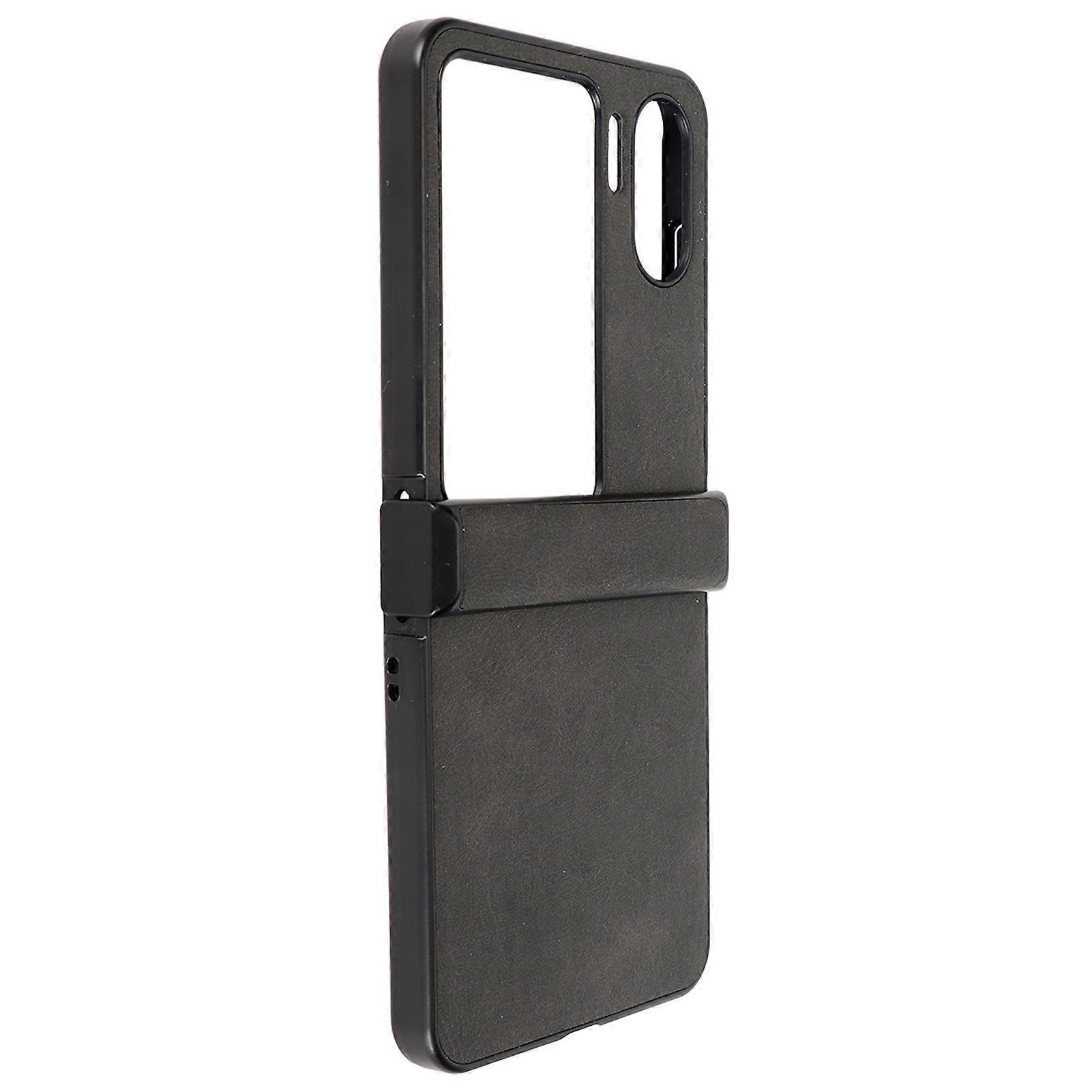 Case for Oppo Find N2 Flip Synthetic Leather Ultra Thin Shockproof Phone Protective Cover for Oppo Find N2 Flip Black 
