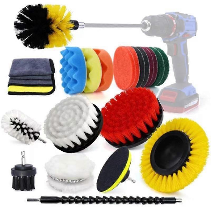 23 PCS / Set Car Tire Slits Multi-Function Cleaning Brush