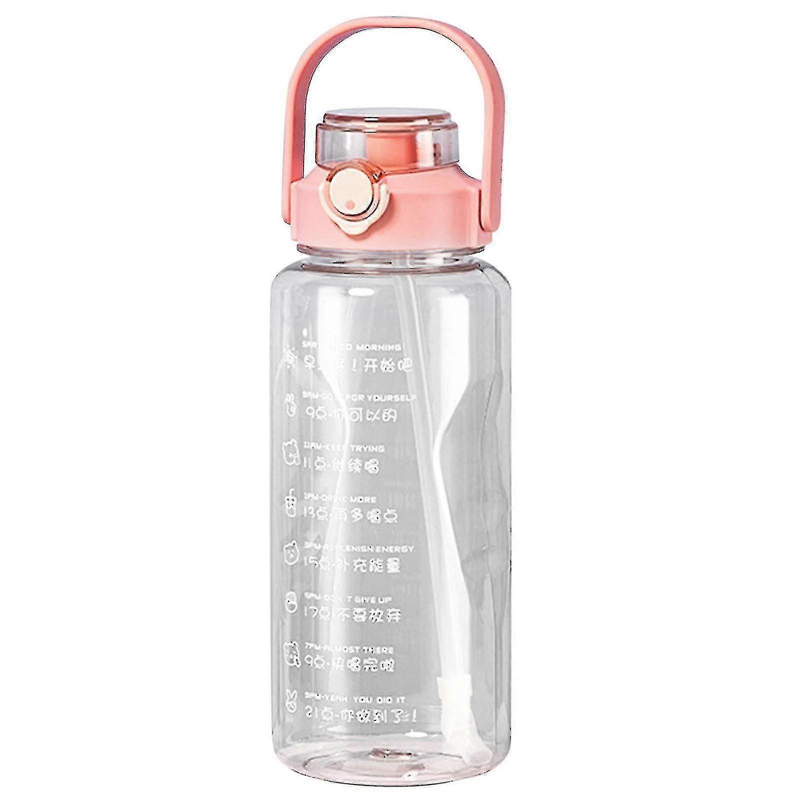 Gradient Water Bottle Bpa-free 1.5/2l Drinking Bottle With Straw For Fitness
