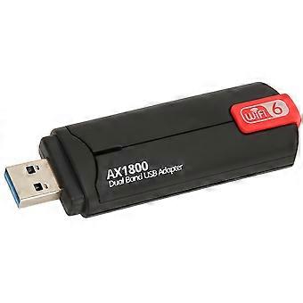 Adaptador USB WiFi de 1800Mbps com sinal estável, tecnologia USB 3.0 MU MIMO, placa de internet sem fio WIFI 6 para H