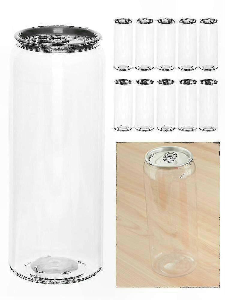 10-Pack 500ml Sealed Plastic Containers with Lids for Drinks, Juice, and Tea Storage