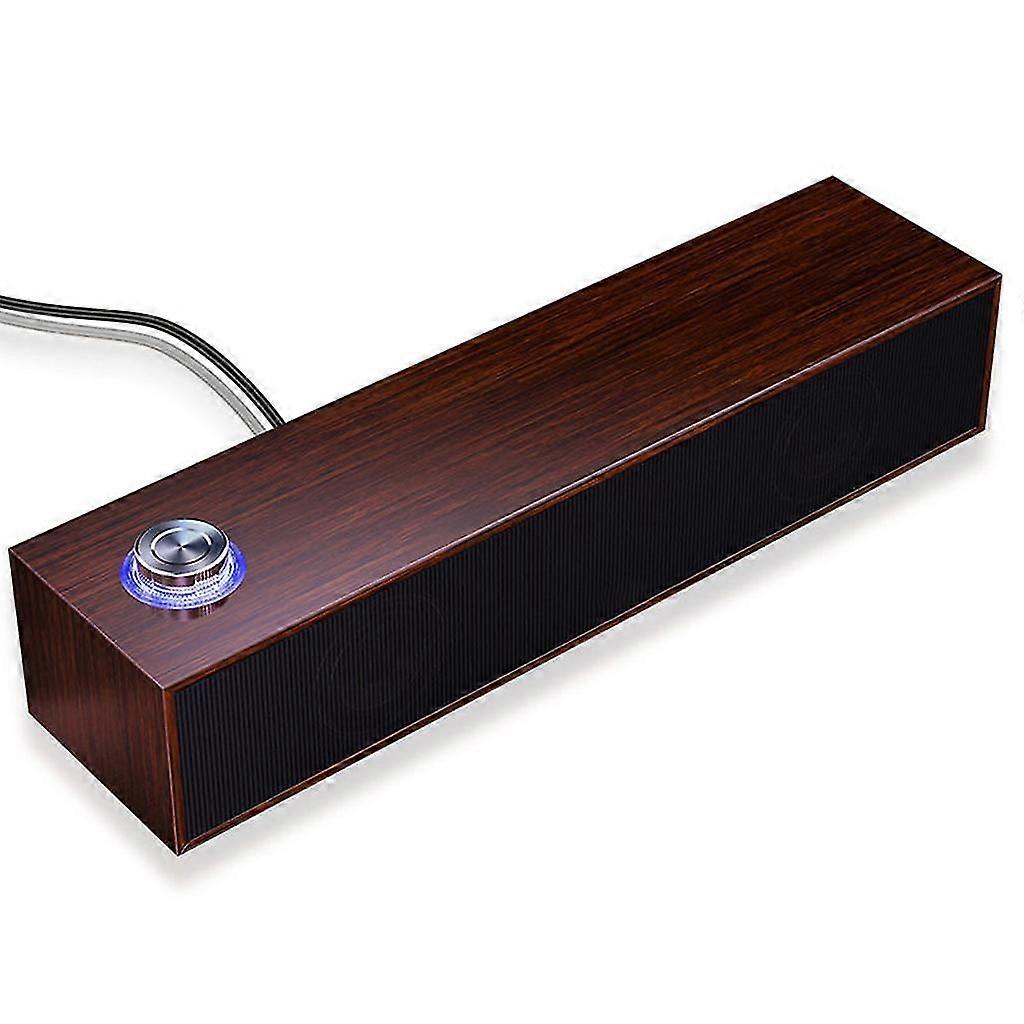 Bluetooth-kompatibel/trådbunden trähögtalare USB-drivna hemmabiohögtalare