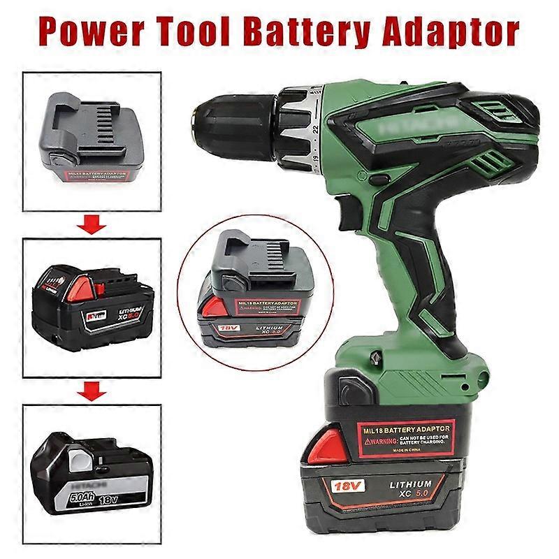 Battery Adapter Converter For Milwaukee 18V Battery to for Hitachi 18V Tools