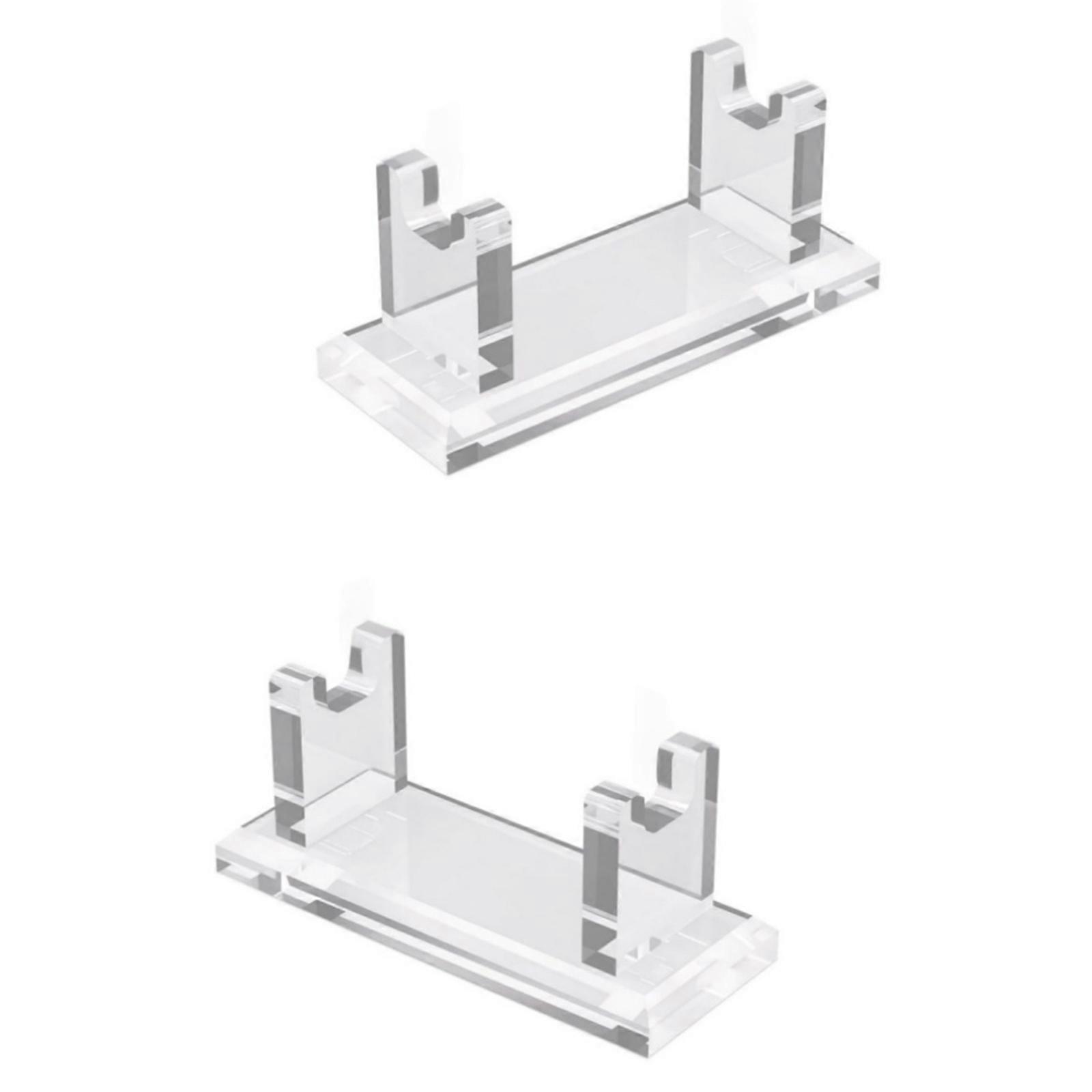 2 Divisions Smooth Acrylic Cutter Stand Vertical Storage Solution for Electric/Manual Shavers  Clear