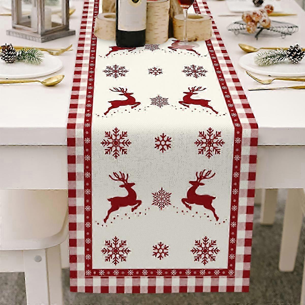 Świąteczne flagi na stół do dekoracji kuchni z świątecznymi wzorami w pomieszczeniach