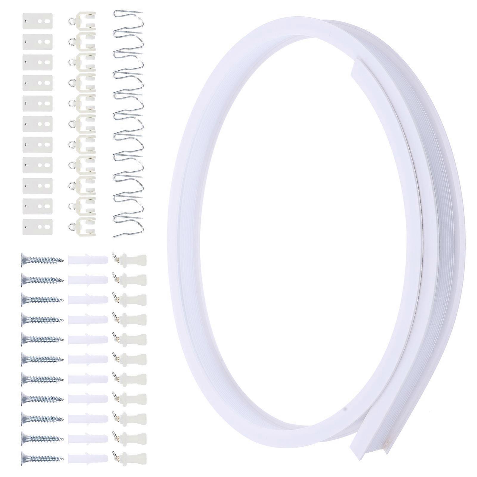 1 Set Ceiling Curtain Track Flexible Curtain Slider Track Bendable Curtain Track Kit