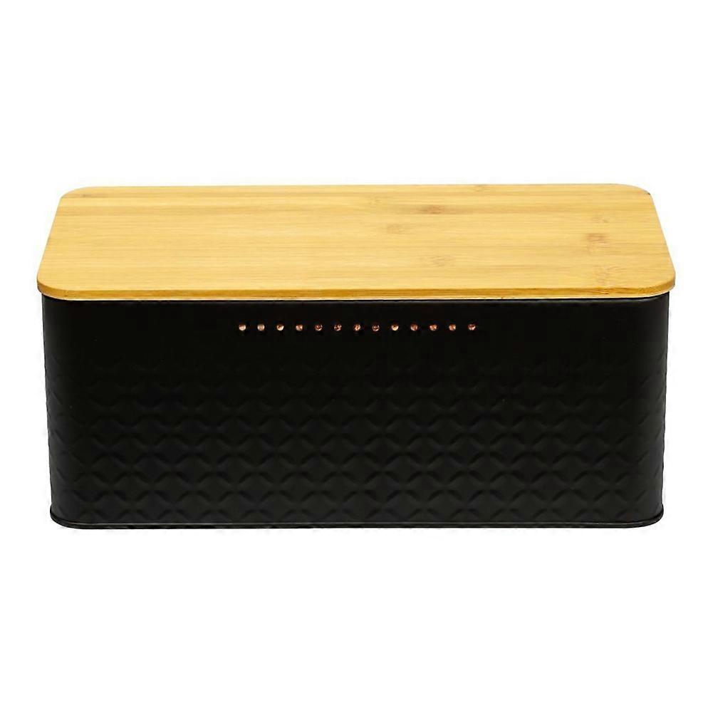 Large Capacity Bread Box with Breathable Holes with Bamboo Lid,Eco-Friendly Kitchen Storage Solution for Fresh Bread