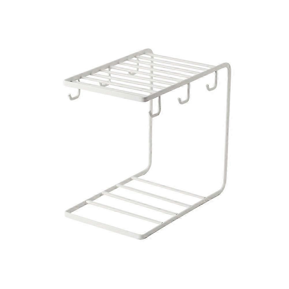 Cup Plate Organizer kitchen Counter Drying Shelf Organizer Mug Holder (White)