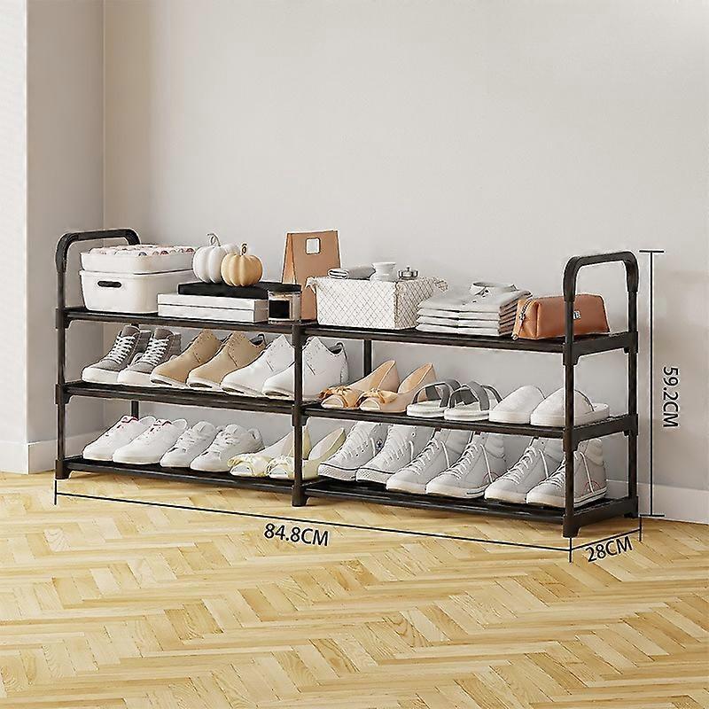 Multifunctional Shoe Rack Multi-Layer Dustproof Shoe Rack Stackable Space-Saving Household Shoe Cabinet for Doorstep Assembly