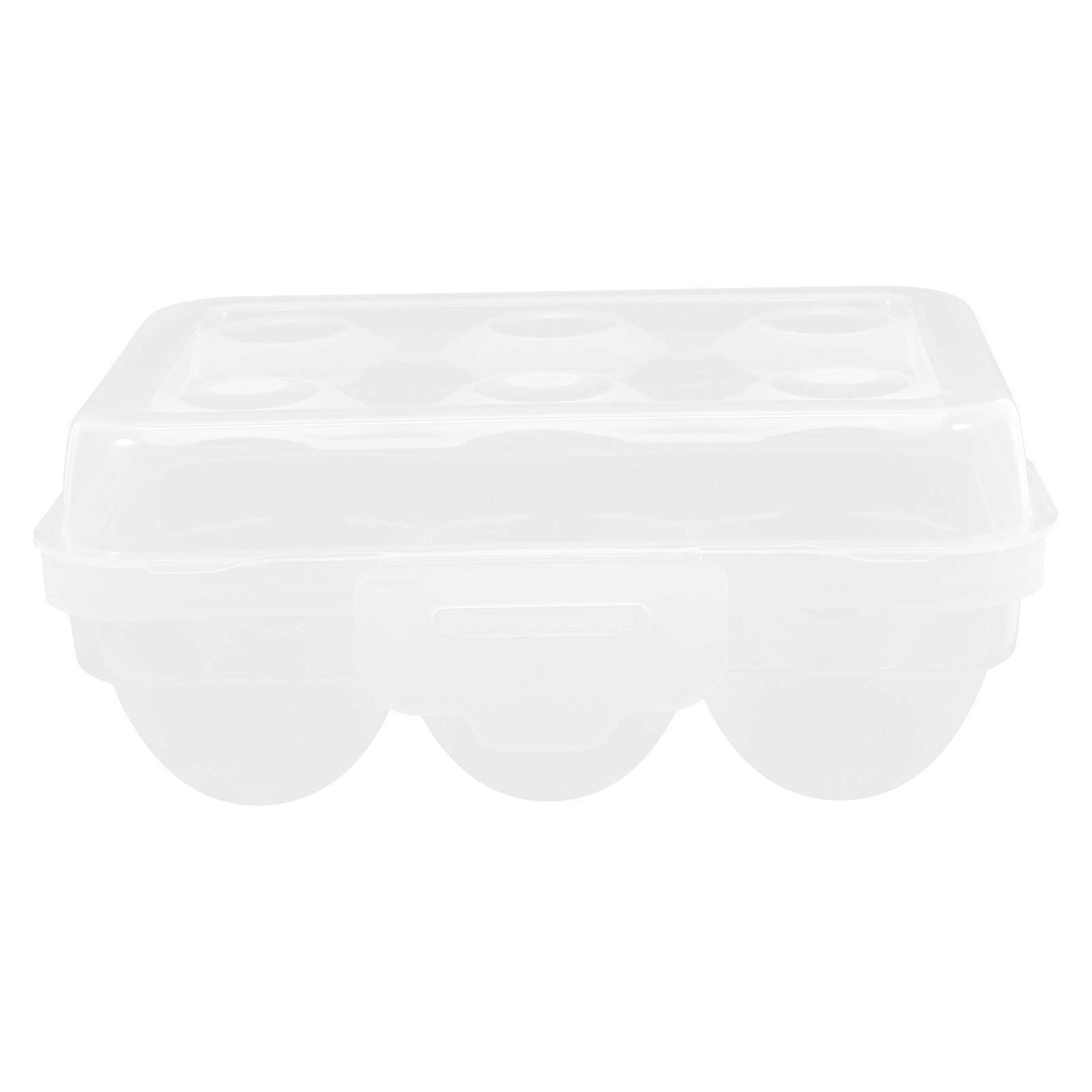 Transparent Portable Egg Container for Refrigerator with Lid Plastic Box