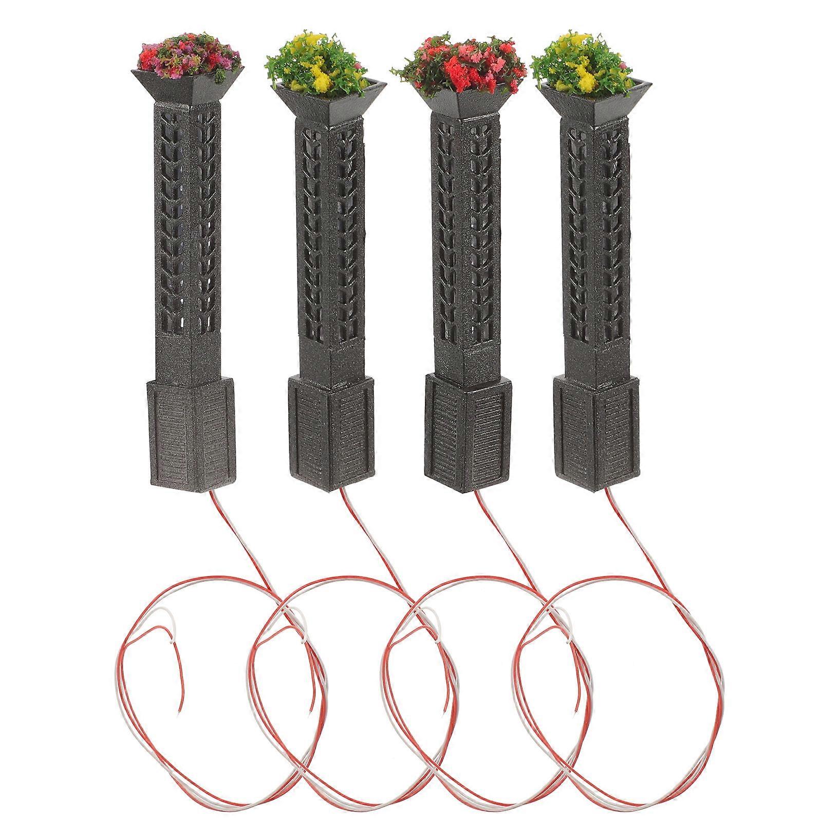 Miniature Street Lamp Models for Decor 8Pcs Mini Street Light Display Set