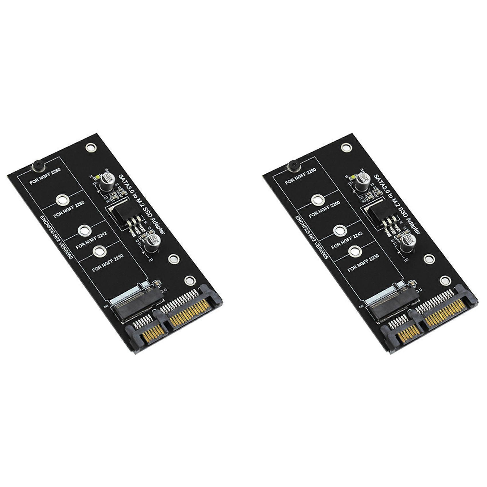 2X M.2 SATA Adapter M2 to SATA Adapter M.2 to SATA Adapter M.2 NGFF Converter 2.5Inch SATA3 Card B Key for 2230-2280 M2