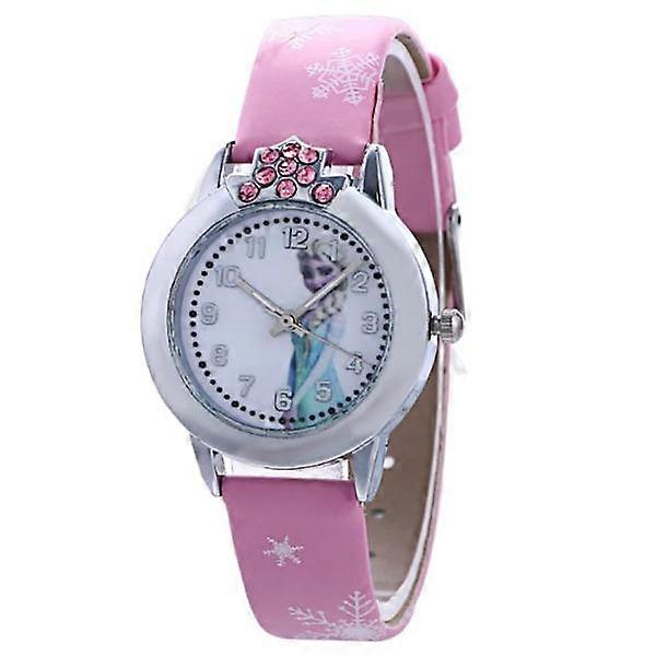 Frozen Snowflake Elsa Anna Princess Smartwatches for Kids Pink