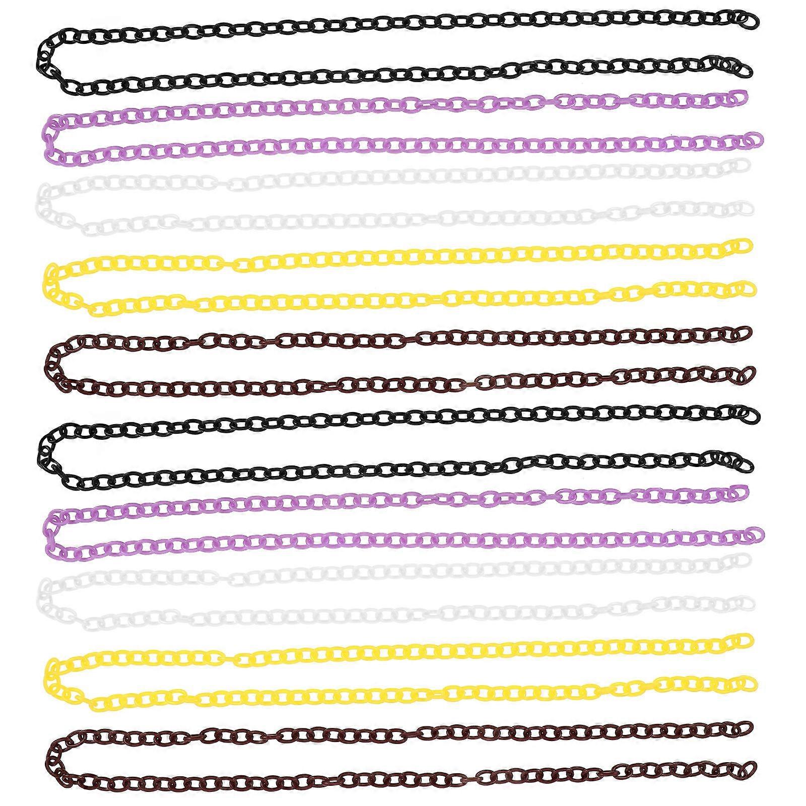 DIY Plastic Jewelry Chains 40Pcs Assorted for Craft Making