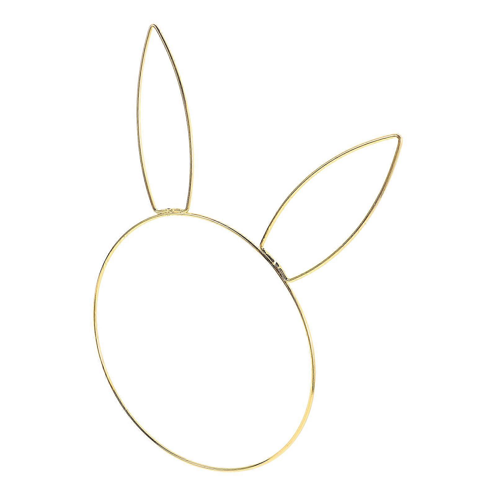 Rabbit Head Iron Circle for Spring Floral Wreath