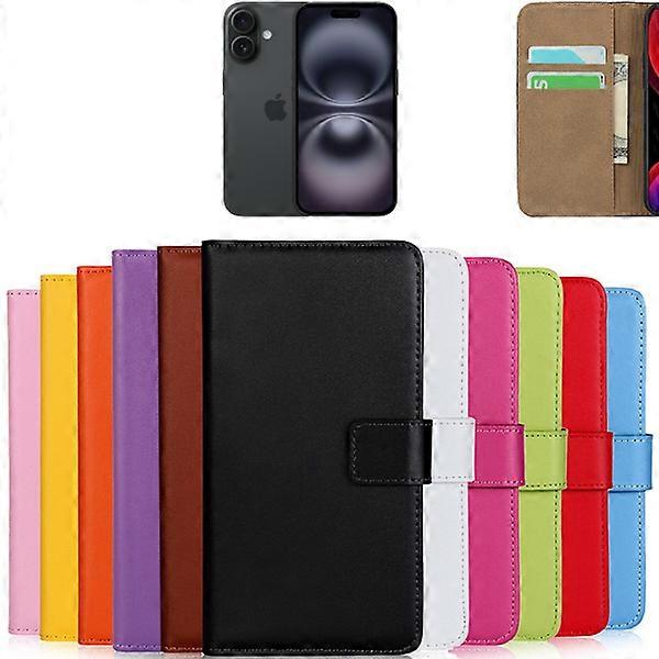 Compatible with iPhone 16 wallet case wallet case shell mobile case blue - BLUE compatible with iPhone 16