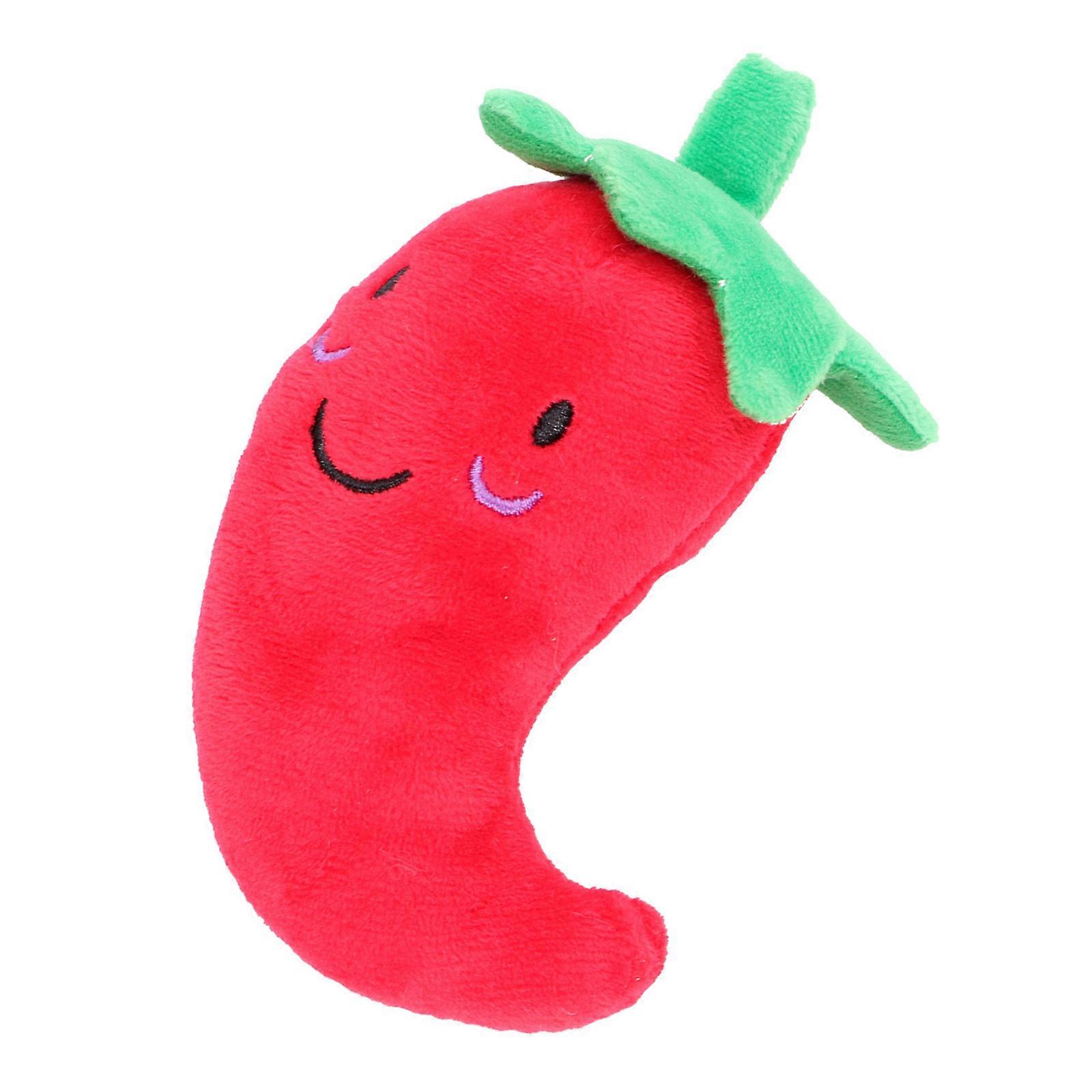 Interactive Plush Toy Chilli for Dogs Chew Squeaky Toys 3Pcs