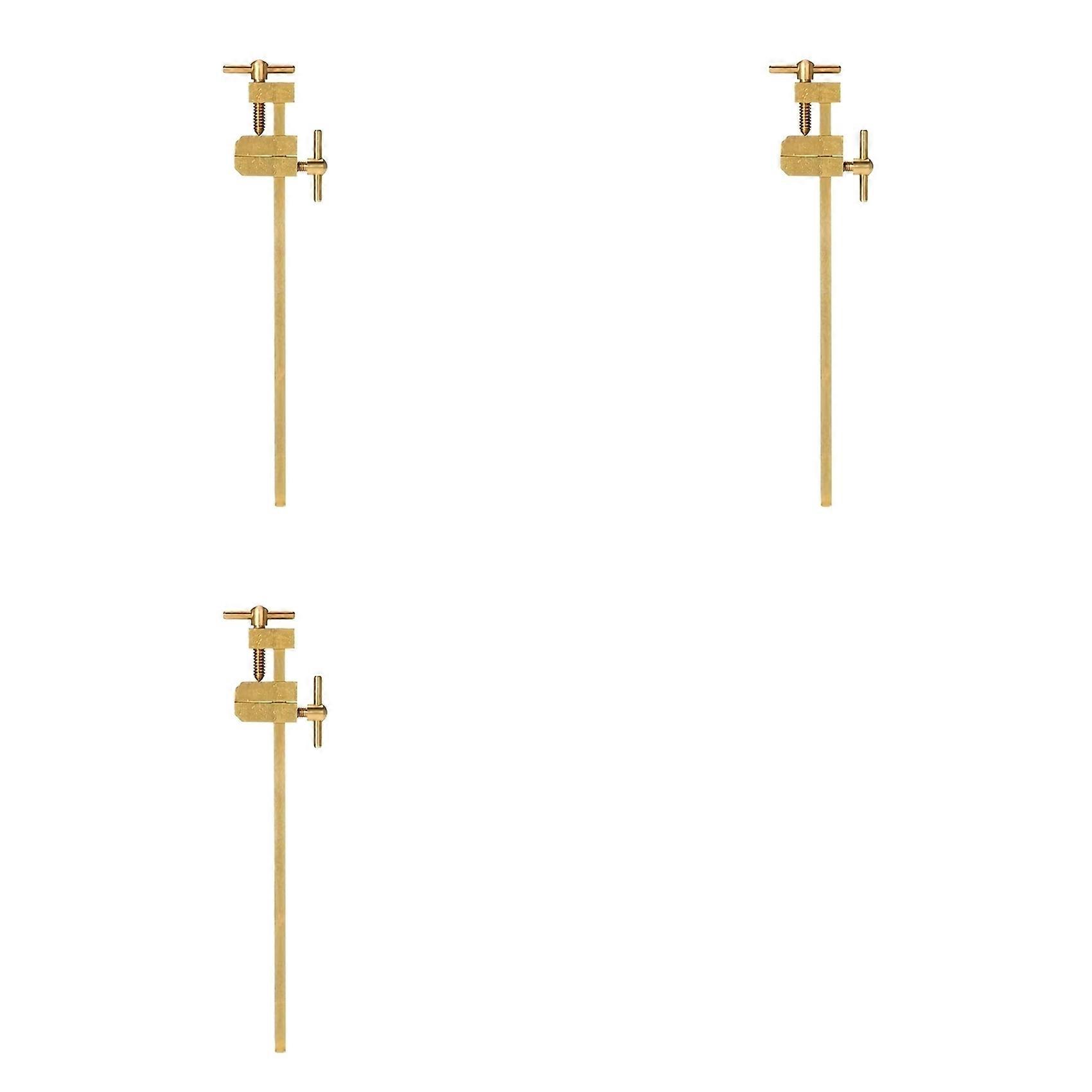 3X Woodworking Wood Clamp, Brass Parallel Clamp Fast Fixed Clip Auxiliary Fixture Splicing Board Positioning Panel 24cm