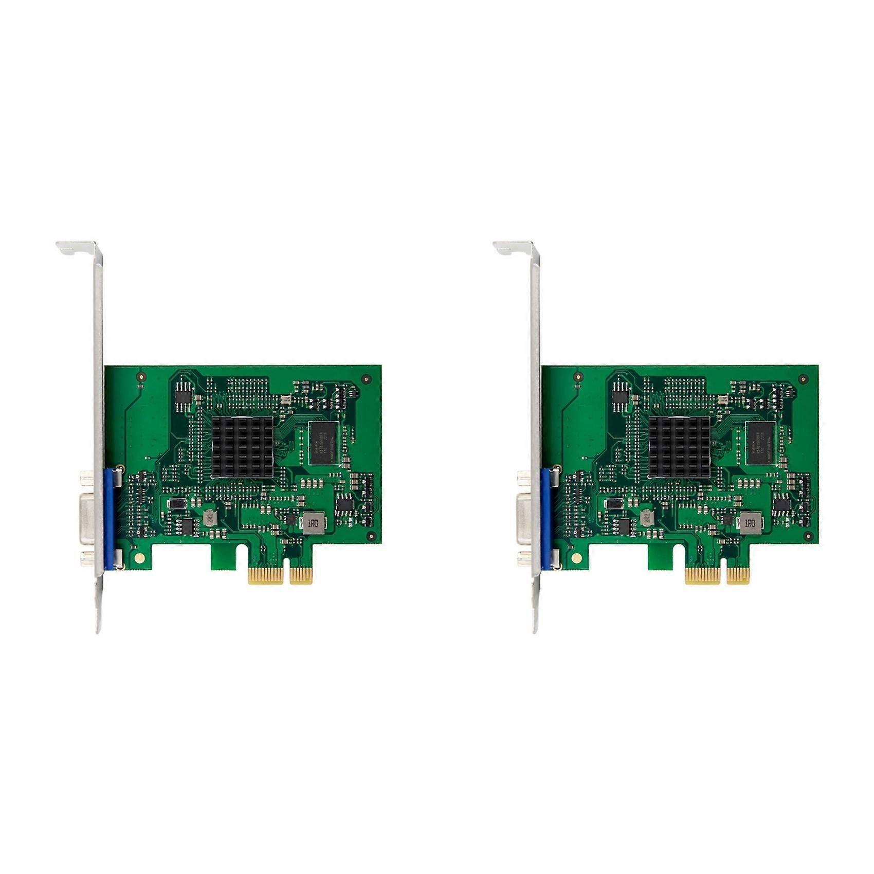 2X ST425 PCIe X1 AST2400 2K VGA Graphics Card 1920 X1200 32bpp@60Hz for Win10/Win 11 32/64 PCIE Expansion Card Adapter