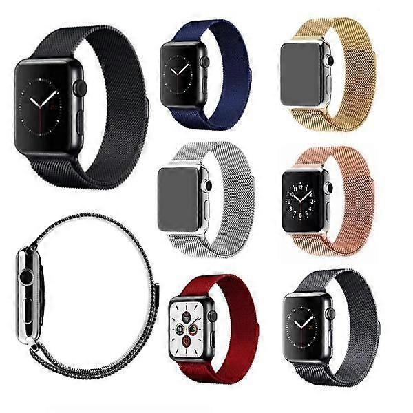 SKALO Milanese Loop compatible with Apple Watchwith Apple Watch Series 4-6 40mm - More colors Red