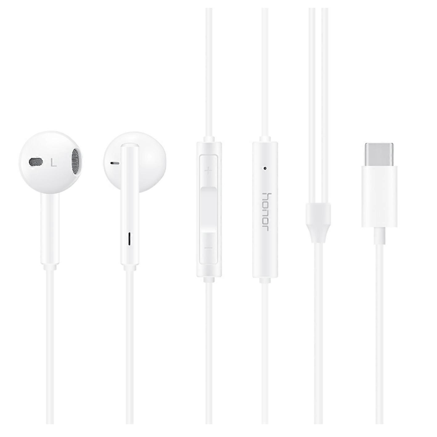 Original Honor AM33 Earphone USB Type-C Wired Half In Ear Multi-Functional Button With Microphone Hi-Res Noise Reduction