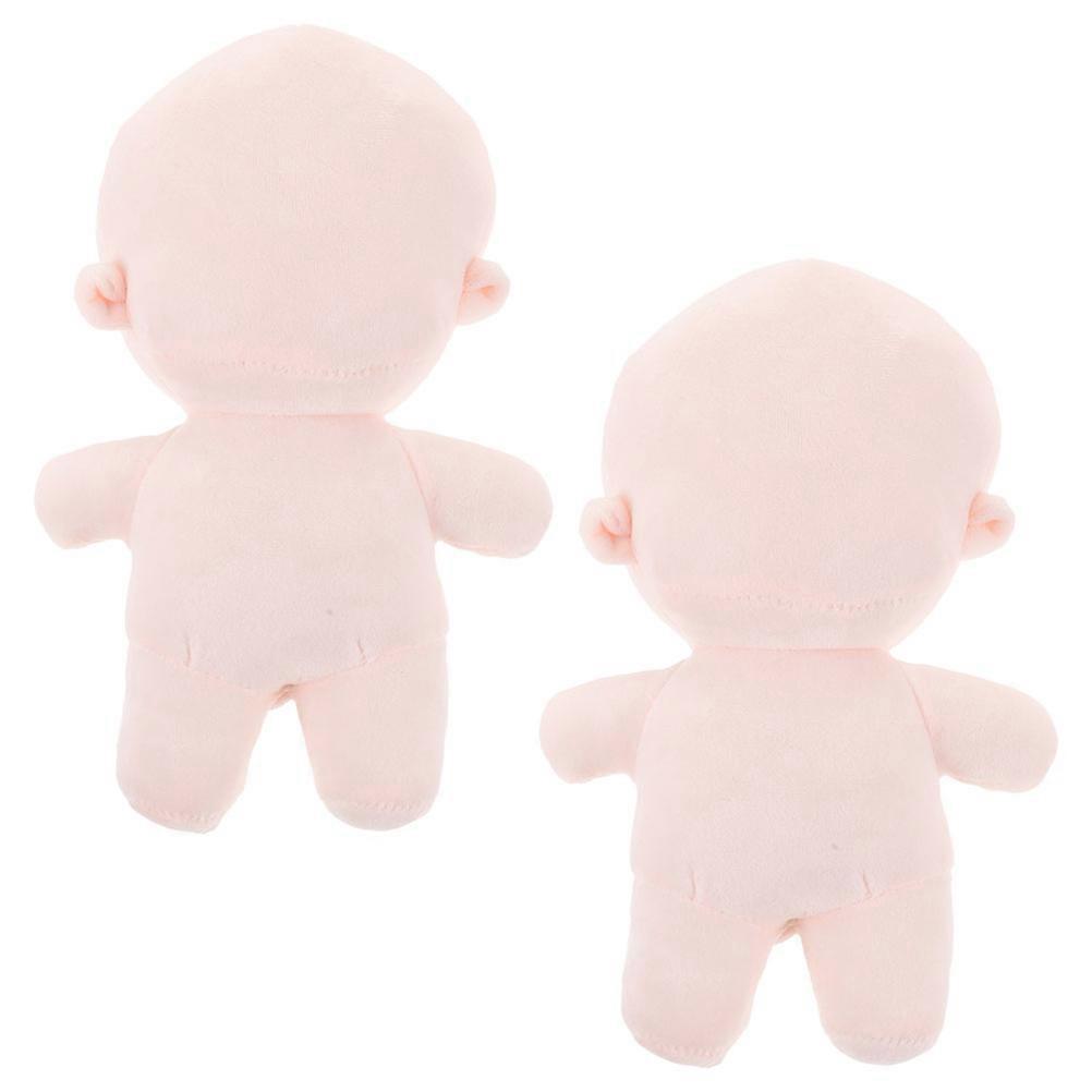 Adorable Blank Doll Plush Toy for Playing 2Pcs Soft Stuffed Doll Set