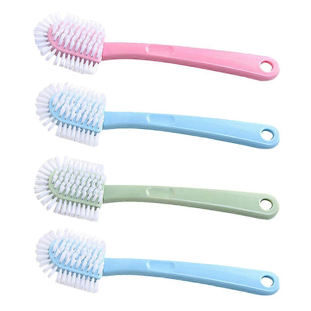 Bathroom Brush Long Handled Decontamination For Home Travel 4Pcs Plastic