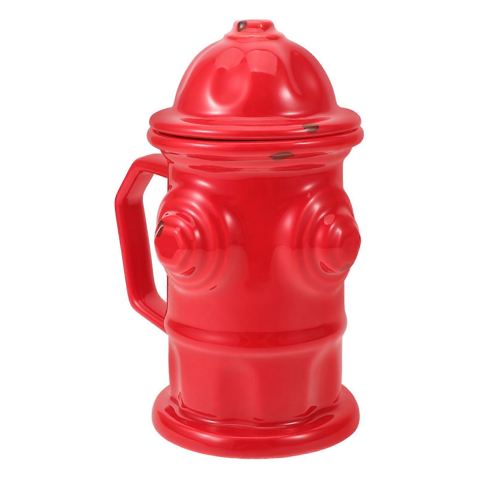 Ceramic Mug with Fire Hydrant Handle for Drinking Use Office Drink Cup