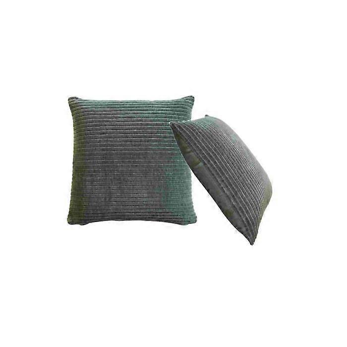 Ribbed Green Cushion, Set of 2