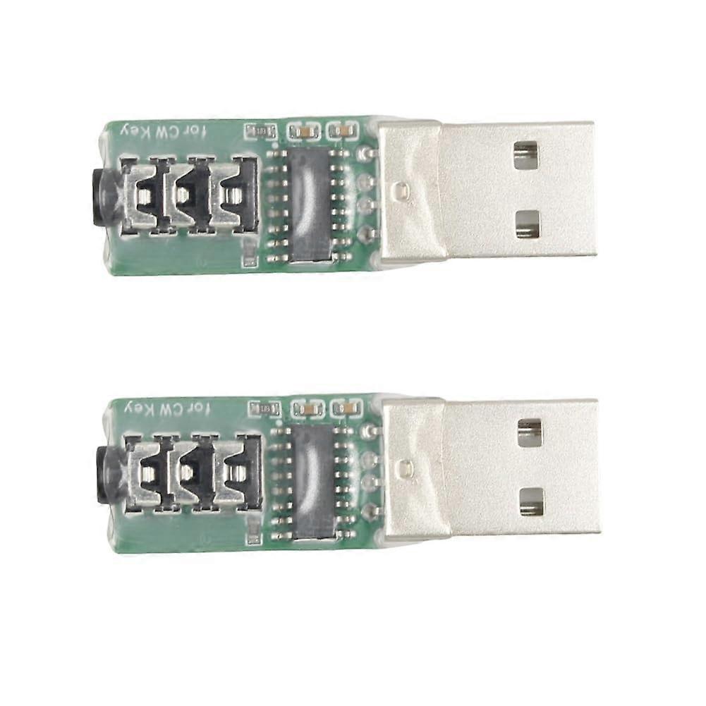 2Pcs Morse Code USB Trainer with 3.5mm CW Key Connector for VBand PC and Mobile