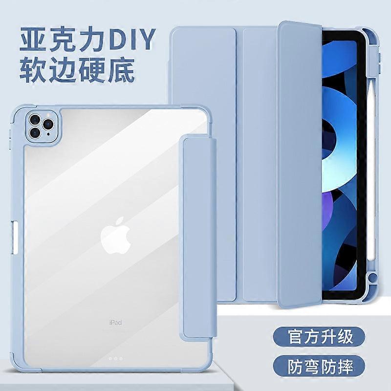 Case For Ipad Pro 9.7" *ice White* Hard Bottom Soft Side Charging Hard Soft Side