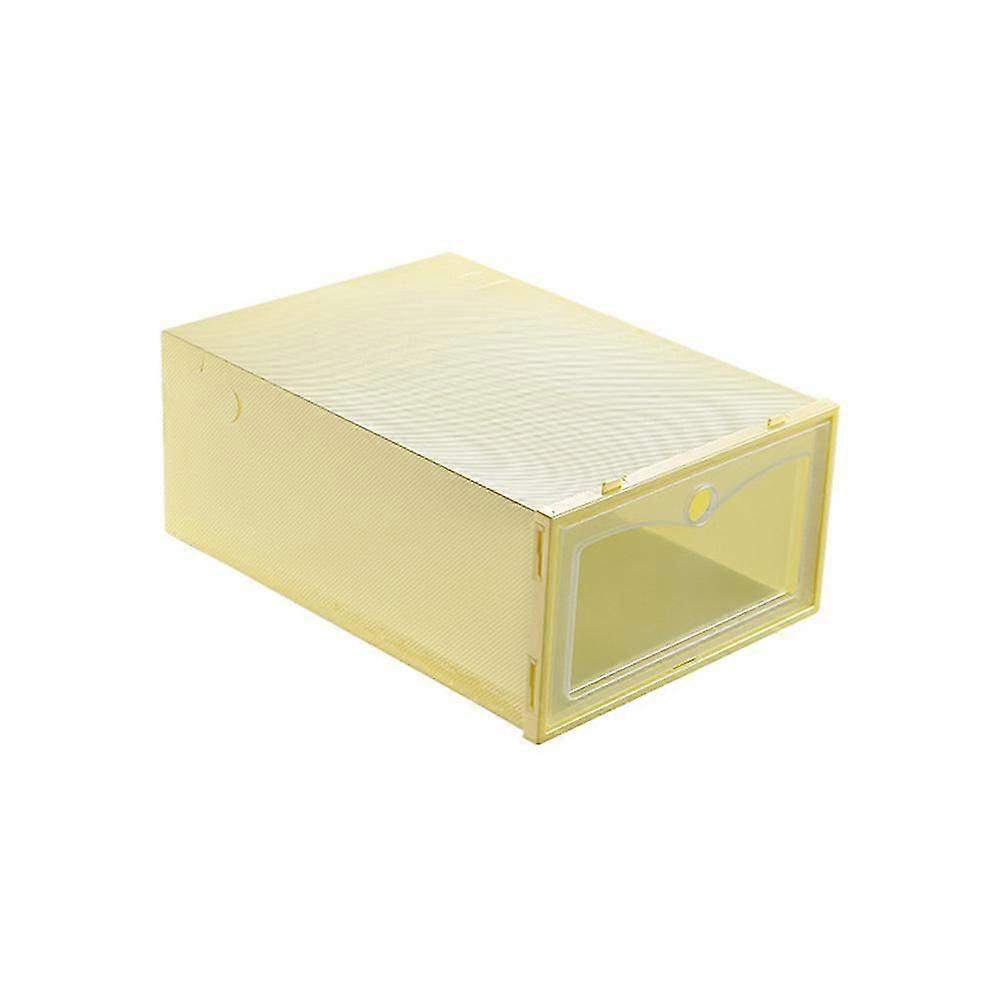 Flip-open Cover Transparent Stackable Storage Box Shoes Drawer Case Organizer